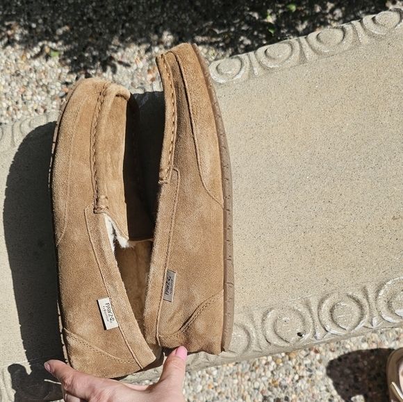 Nwot Men PAWZ BY BEARPAW Genuine Suede Caleb Moccasin Slipper  us 12 - Picture 4 of 13